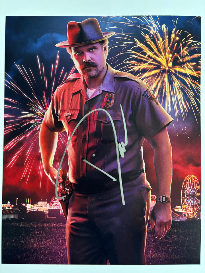 David Harbour signed Autograph 8x10 Stranger Things