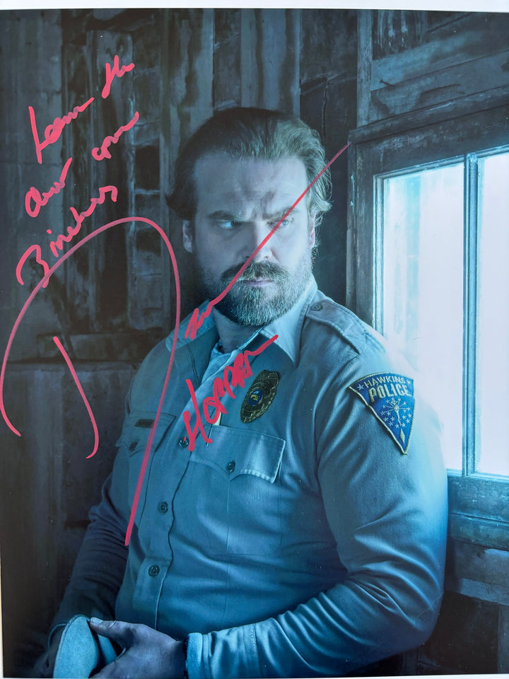 David Harbour signed Autograph 8x10 Stranger Things, Hellboy, Marvel