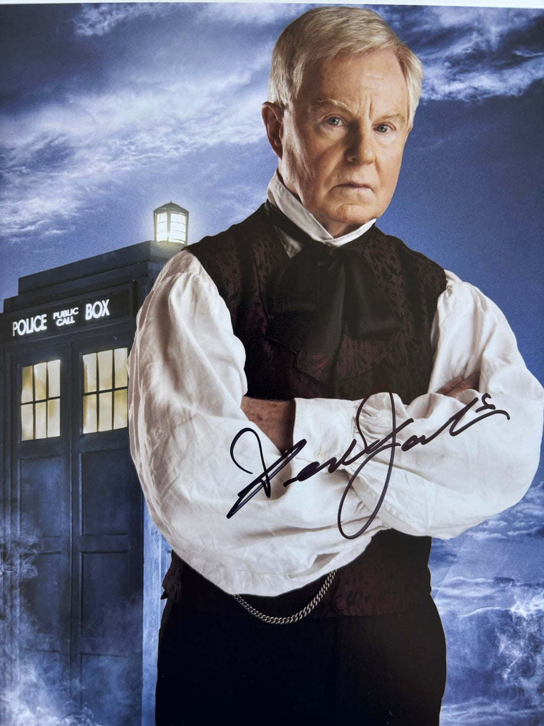 Derek Jacobi signed Autograph 8x10 Doctor Who, The Crown, Underworld, Murder on the Orient Express