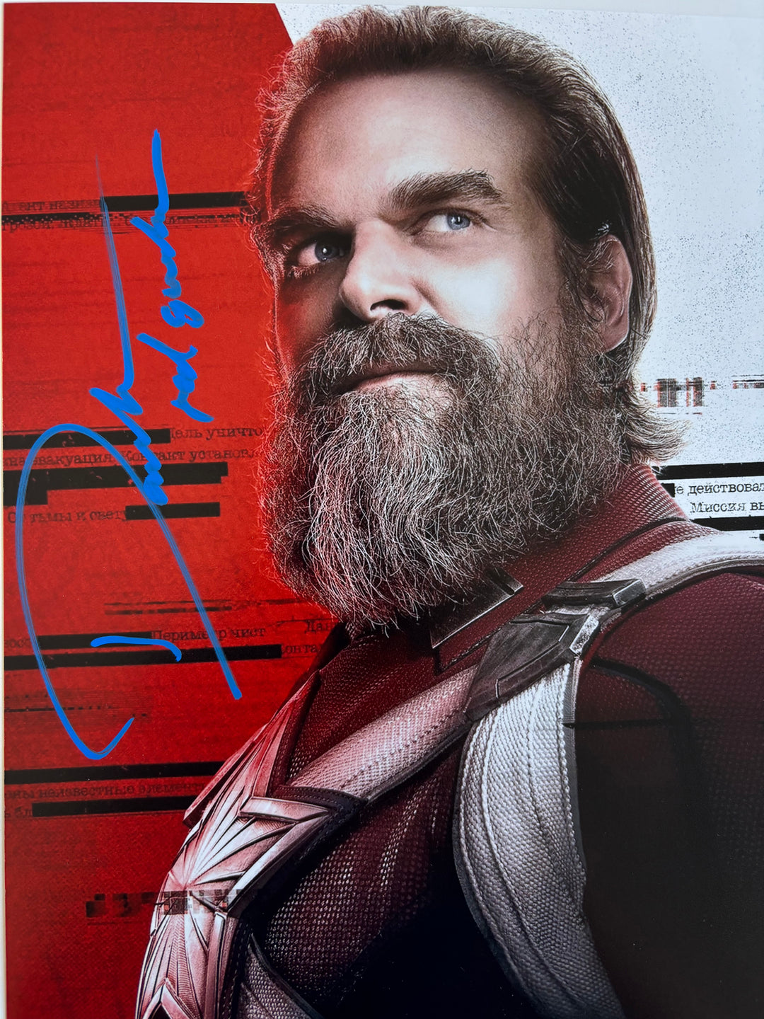 David Harbour signed Autograph 8x10 Stranger Things, Hellboy, Marvel