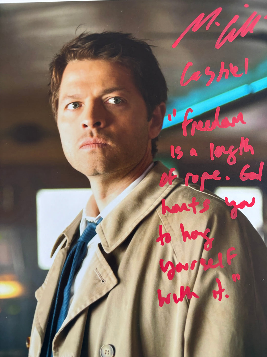 Misha Collins signed Autograph 8x10 Supernatural