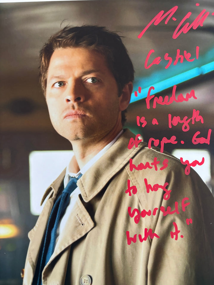 Misha Collins signed Autograph 8x10 Supernatural