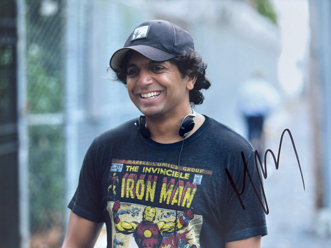 M. Night Shyamalan signed Autograph 8x10 Glass