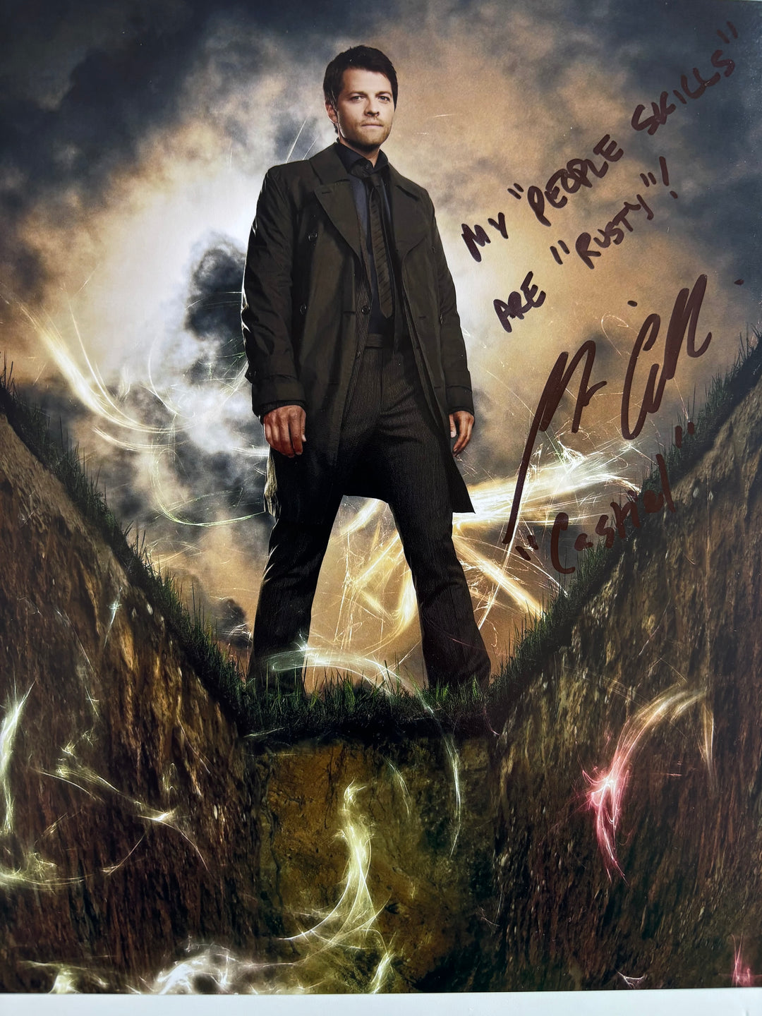 Misha Collins signed Autograph 8x10 Supernatural