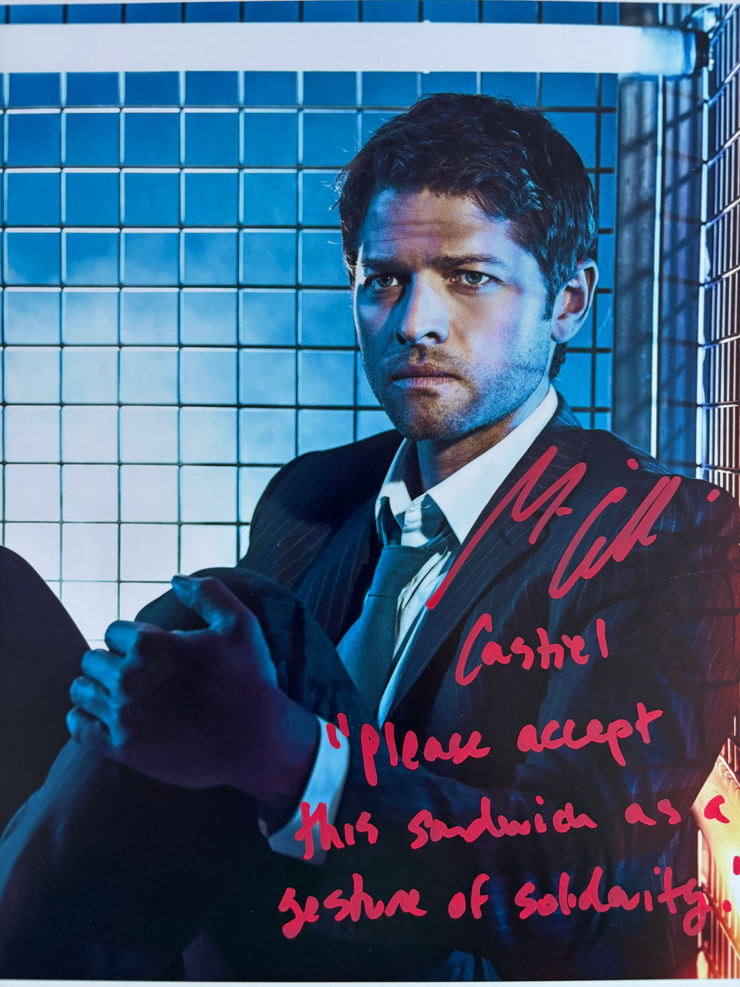 Misha Collins signed Autograph 8x10 Supernatural